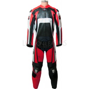 Raptor Red Motorcycle Racing Leather 1Pc Suit